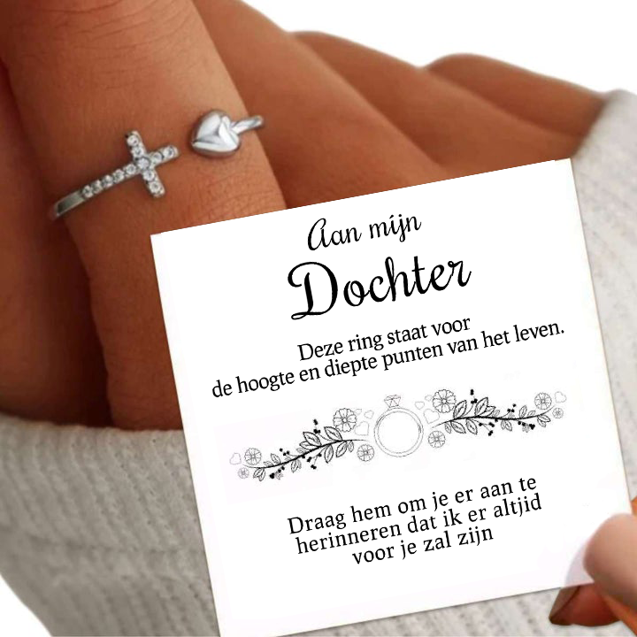 Aan mijn dochter - Kruis & Hart Ring