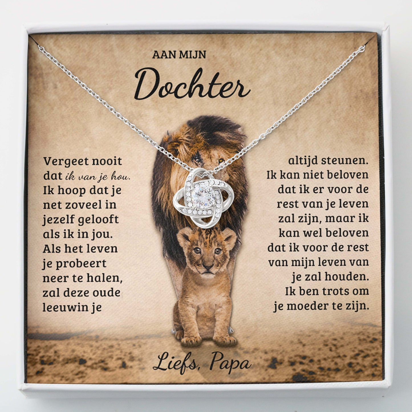 Aan mijn Dochter - Liefs Papa Ketting