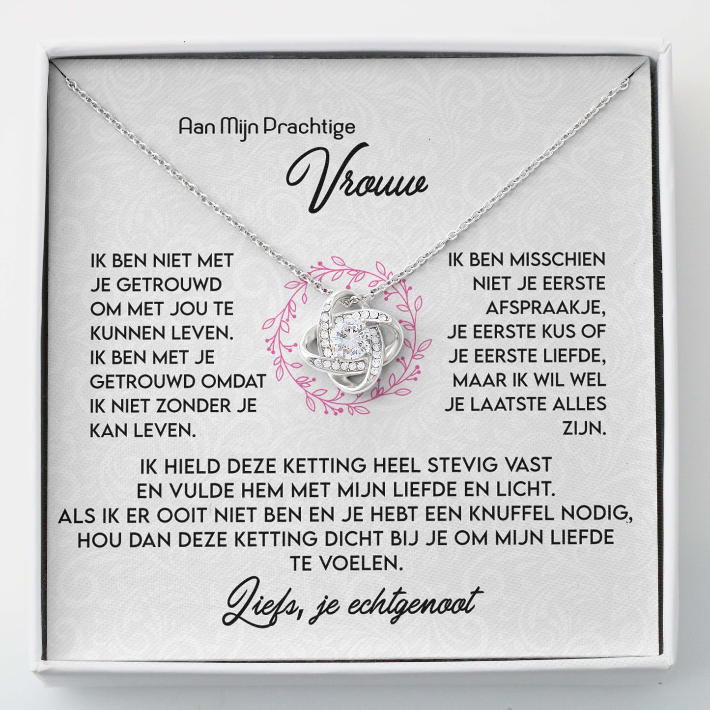 Aan Mijn Prachtige Vrouw - Liefs, je echtgenoot Ketting